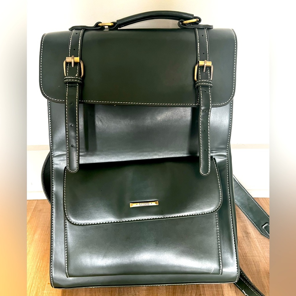 Ecosusi vintage laptop backpack olive green